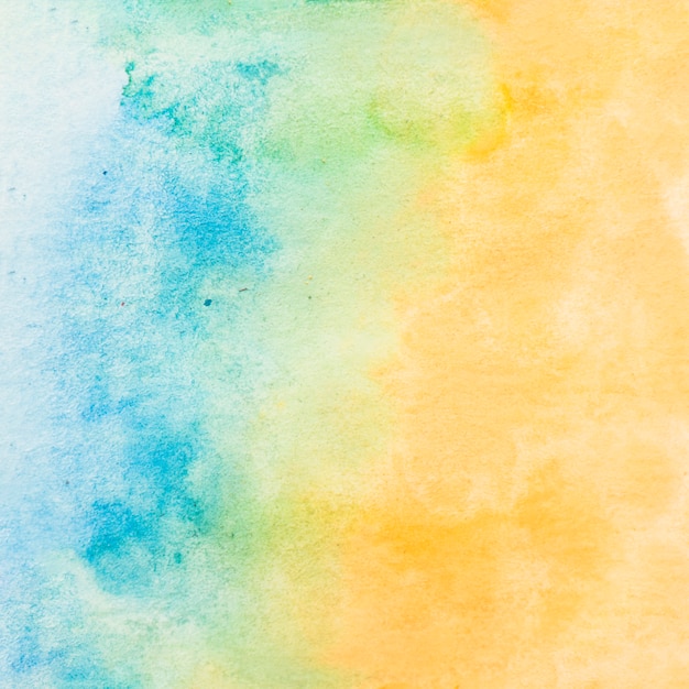 Premium Photo | Painted textured paper with blue and yellow water color  background