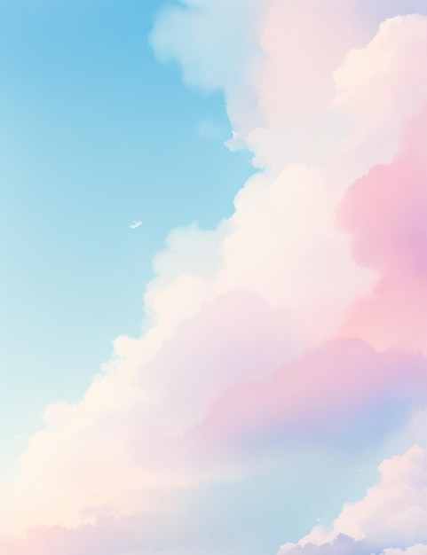 painted watercolor pastel sky background