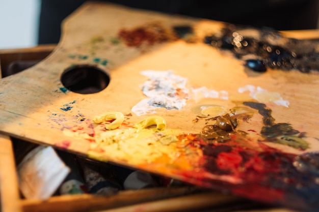 Painter mess art levert acrylverf op palet
