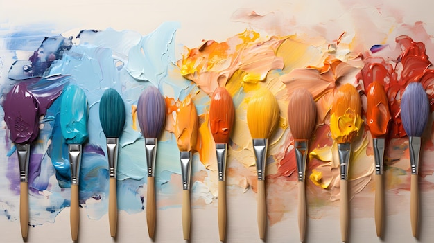 Painter's Paradise Brushes and Paints Sell Banner Background