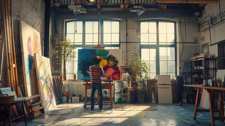 Фотография художник с ии в airy loft aig60
