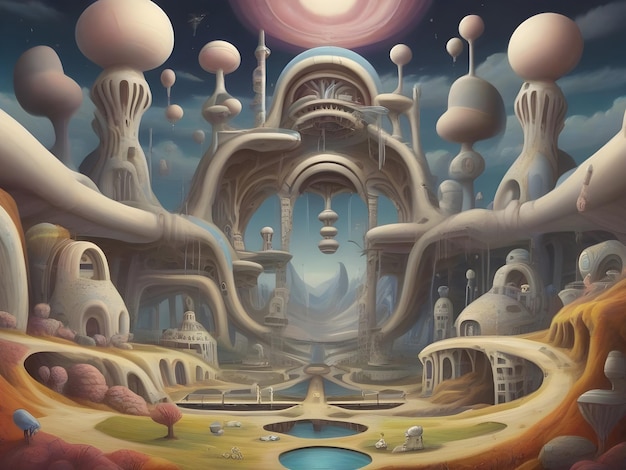 painterly image of the funky chromecore odyssey adventure wonderlands