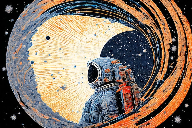 картина космонавта