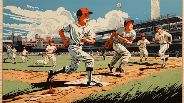 a painting of a baseball team with the word  mets  on the front