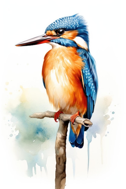 a painting of a bird with a blue beak and red feet