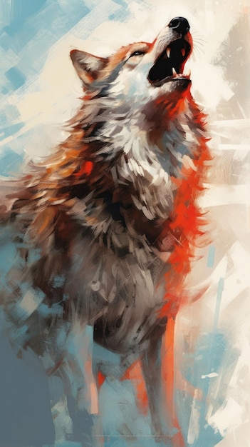 A painting of a bird with the word rooster on it