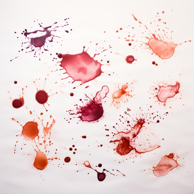 Photo a painting of blood with a red stain on the bottom