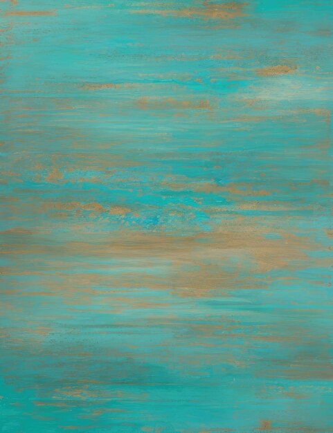 Photo a painting of a blue and green ocean with a brown and orange texture