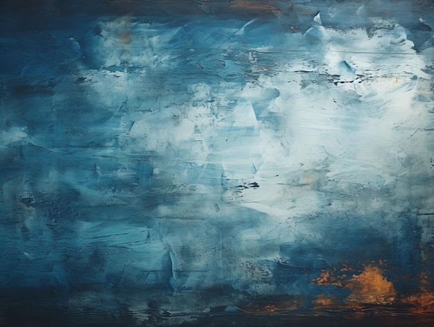 Картина сине-оранжевой картины с генеративным искусственным интеллектом белого облака