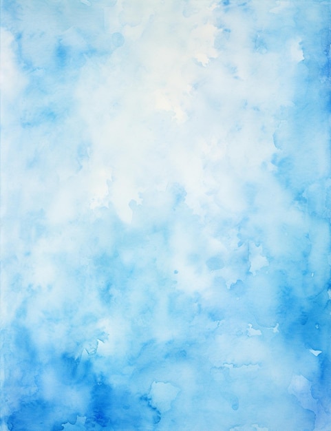Painting of a blue sky with clouds and a white bird generative ai