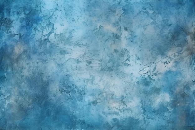 a painting of a blue and white background