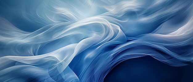 A Painting of a Blue and White Wave