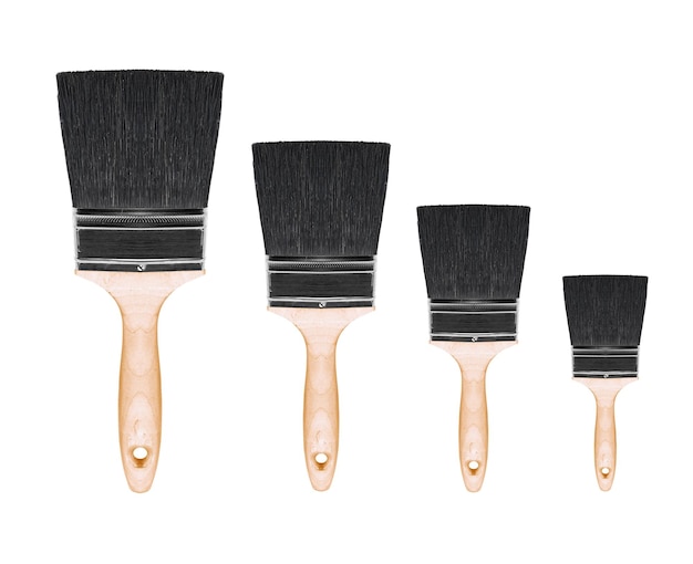 Painting brushes isolated on white