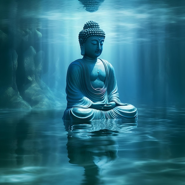 Картина Будды в воде