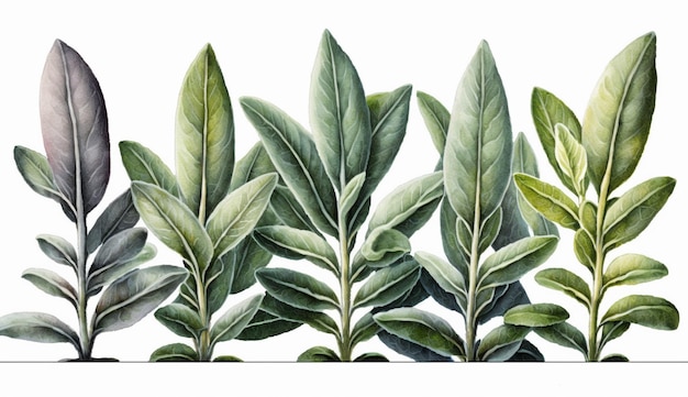 A painting of a bunch of leaves with the words " magnolia " on the bottom.