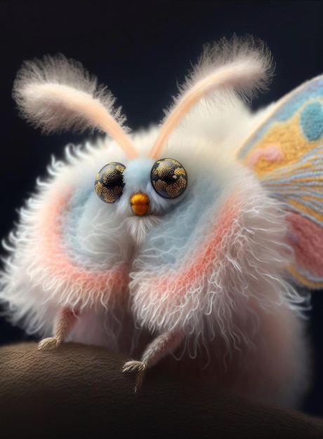"라고 적힌 날개 달린 나비 그림.
