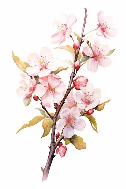 a painting of a cherry blossom tree by person