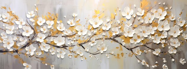 a painting of a cherry blossom tree