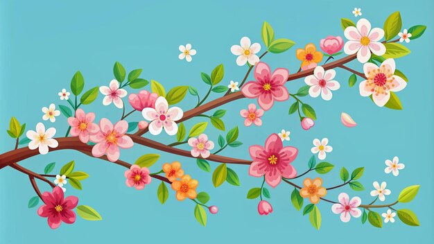 桜の花の木の絵画