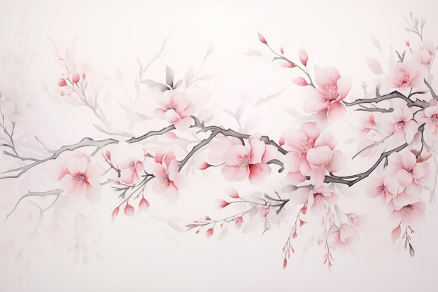 a painting of a cherry tree by person