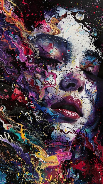その上に心を持つ子供の絵画