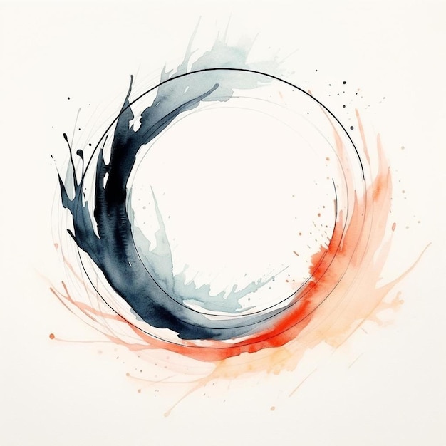 A painting of a circle with a circle in the middle.