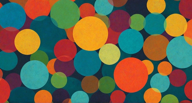 a painting of circles with a blue background that says quot the word quot on it