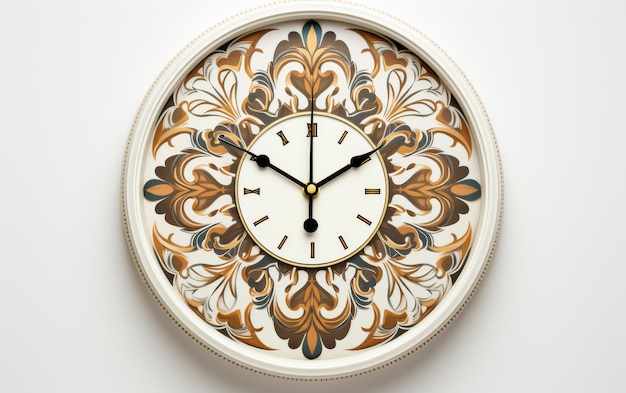 Photo painting of a clock on a white wall