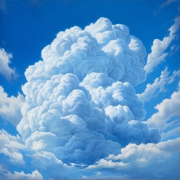 A painting of a cloud with the word cloud on it