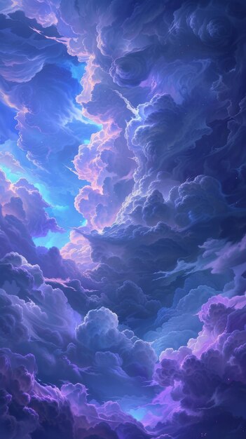 Painting of Clouds in the Sky