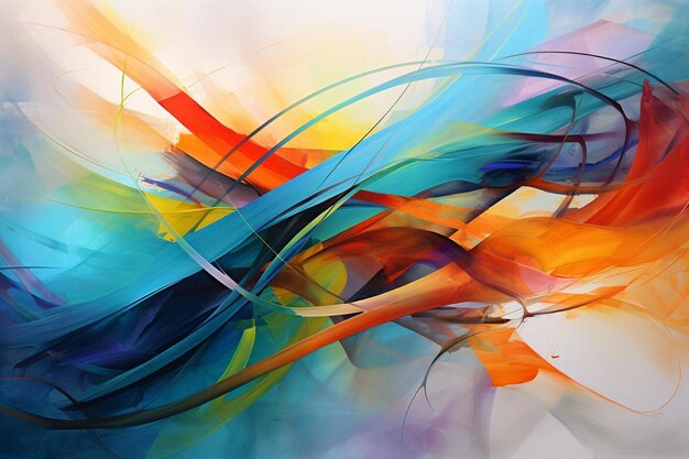 a painting of a colorful abstract painting by person