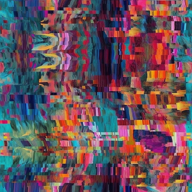 한 사람 의 다채로운 추상적 인 그림 의 그림