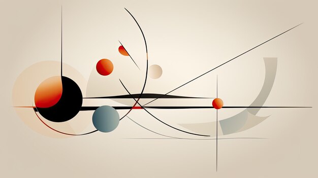 a painting of a colorful abstract painting with different colored circles and lines.