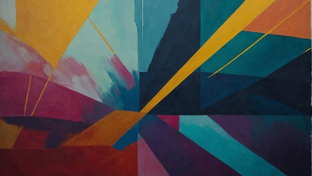 a painting of a colorful abstract pattern