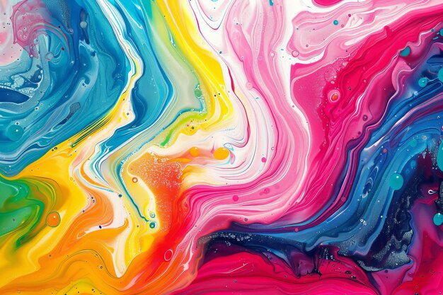 a painting of colorful dye with a colorful background