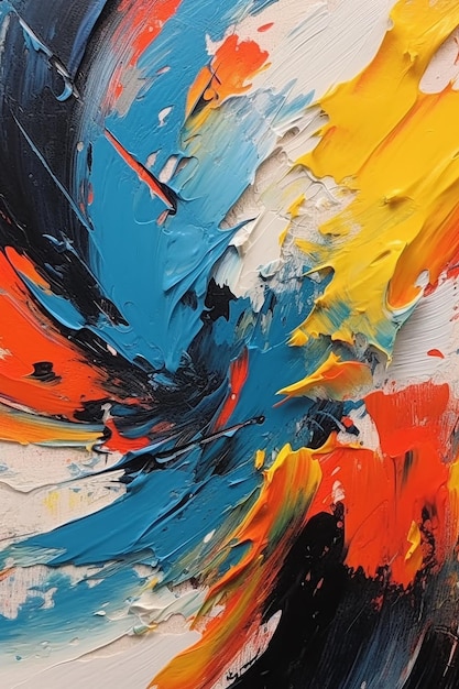 A painting of a colorful paint with the word love on it.