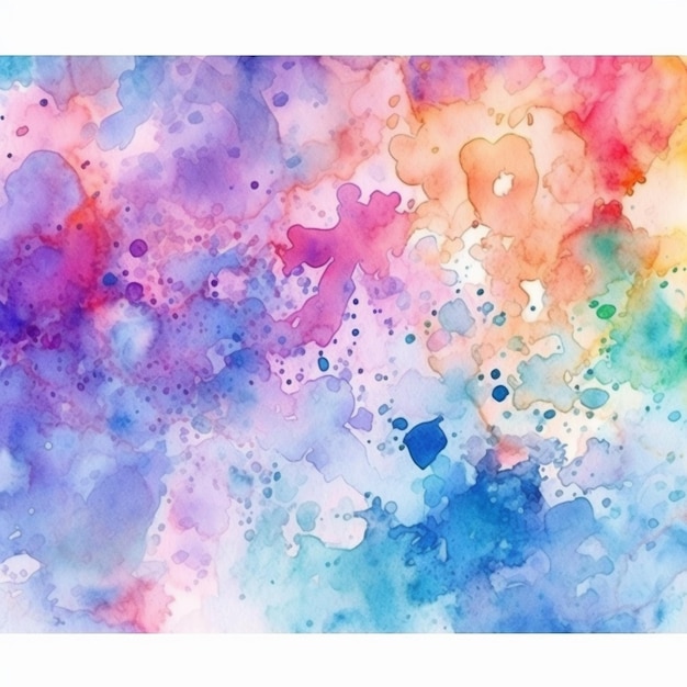 A painting of a colorful watercolor background with a lot of bubbles generative ai