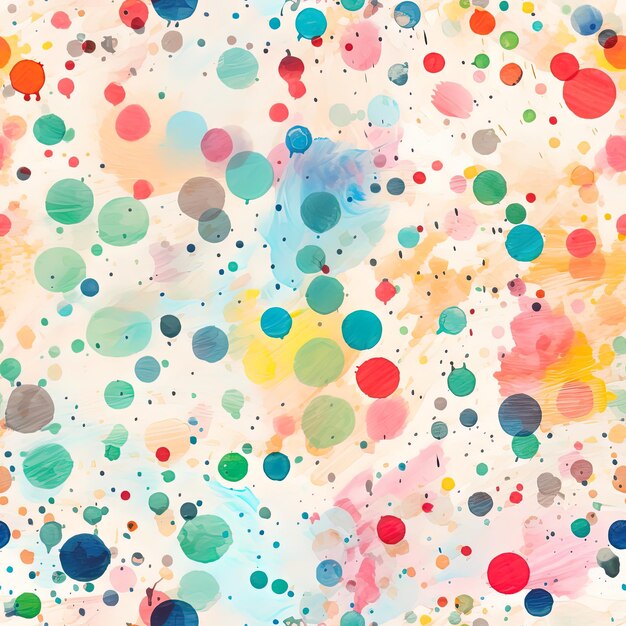 Photo a painting of a colorful watercolored background with different colored circles