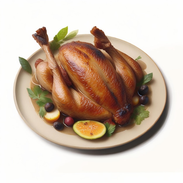 A painting of a cooked turkey meat