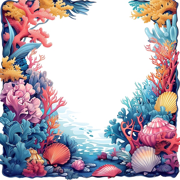 a painting of a coral reef with the words corals and corals