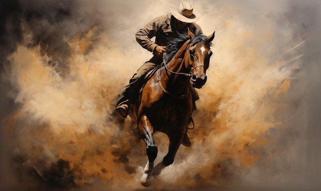 カウボーイが砂嵐の中で馬に乗っている絵 - ガジェット通信 GetNews