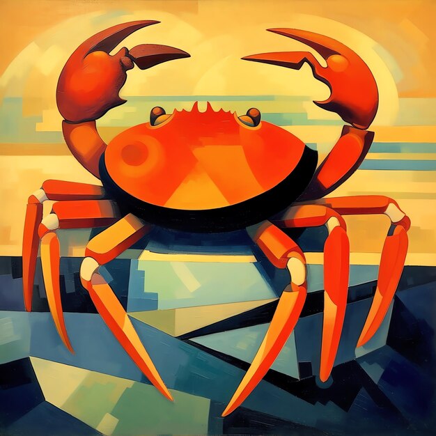 Photo a painting of a crab