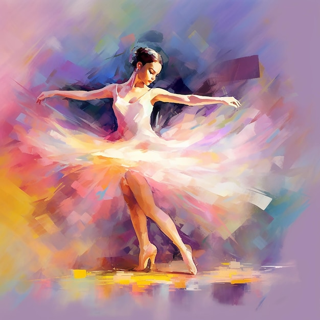 a painting of a dancer with the word dance on it