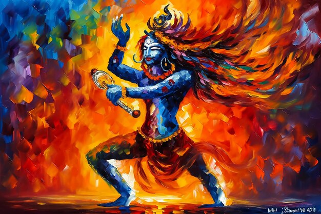 A painting of a dancer with the word mahabodhi on it