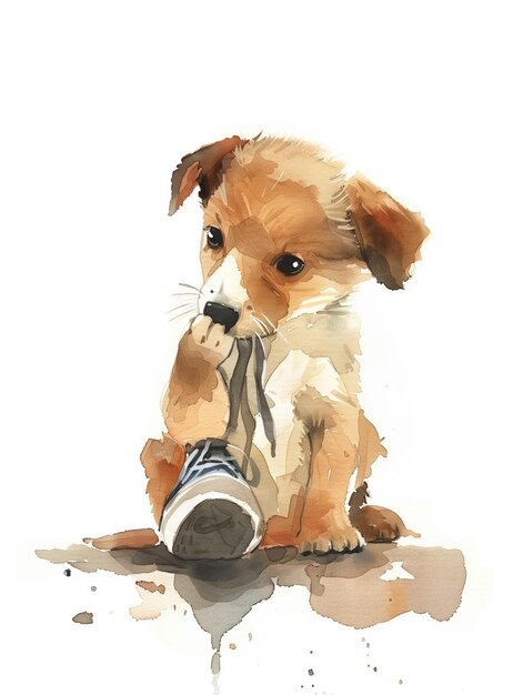 Photo a painting of a dog drinking from a bottle of milk