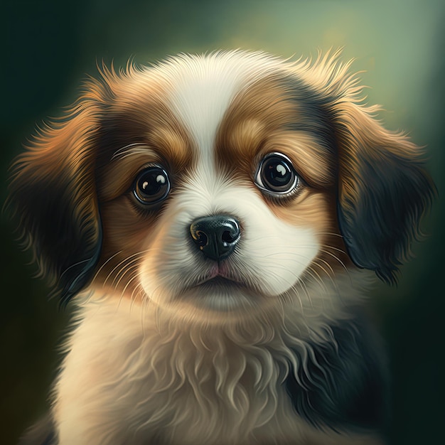 A painting of a dog that is titled " the dog ".