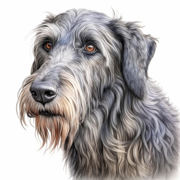 Painting of a dog with a long generative ai