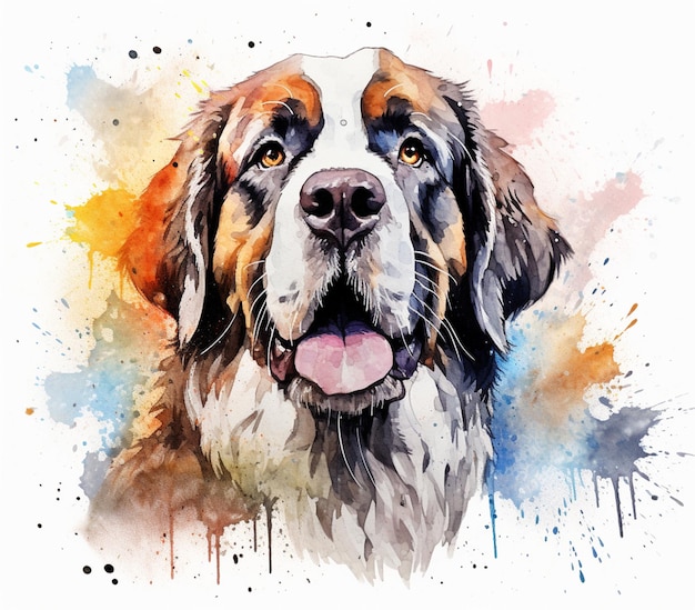 Картина собаки с длинным языком и широкой улыбкой, генеративный ИИ
