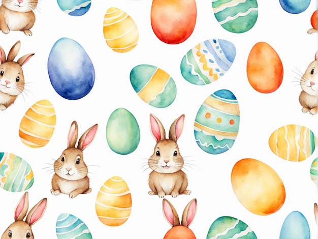 a painting of easter eggs with a pattern of eggs