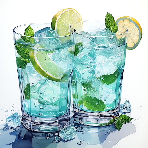 Painting the Flavors A Colorful Journey into Watercolor Drink Illustrations